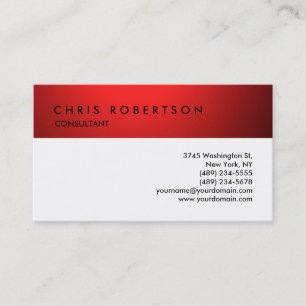 Black White Red Professional Business Card