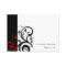 Black, White,Red Reverse Swirl PlaceCards, Written