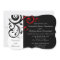 Black/White/Red Reverse Swirl Wedding Invitations