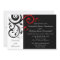 Black/White/Red Reverse Swirl Wedding Invitations