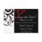Black, White, Red Swirl Wedding Save the Date