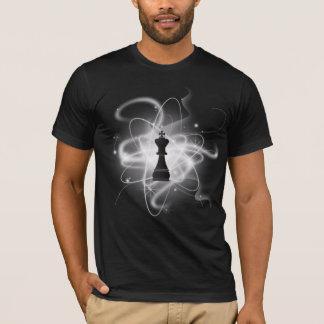Black & White Retro Atomic Chess Piece - King T-Shirt