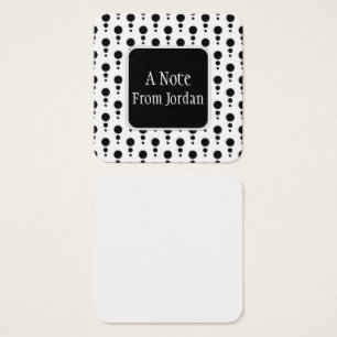 Black & White Retro Bubbles Pattern Message Notes