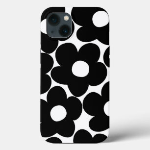 Black & White Retro Daisies #1 #decor #art iPhone 13 Case