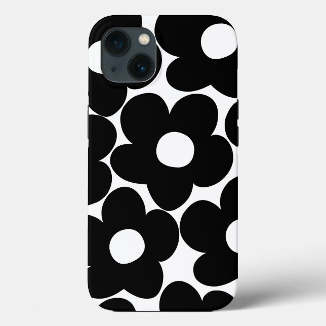 Black & White Retro Daisies #1 #decor #art Case-Mate iPhone Case (Back)