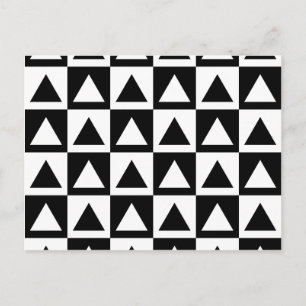 Black & White Retro Geometrics Postcard