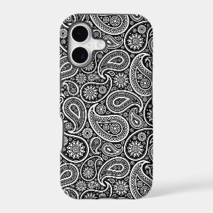 Black & White Retro Paisley Pattern