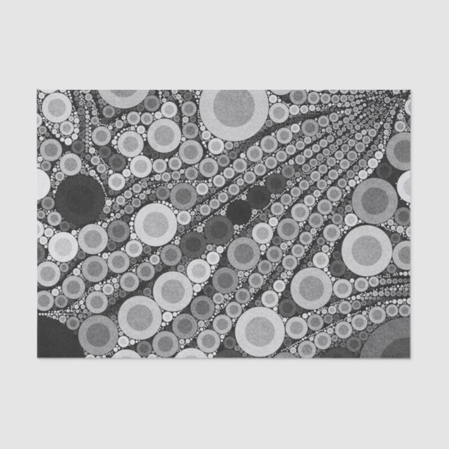 Black&White Retro Pattern Tissue Paper (Front)