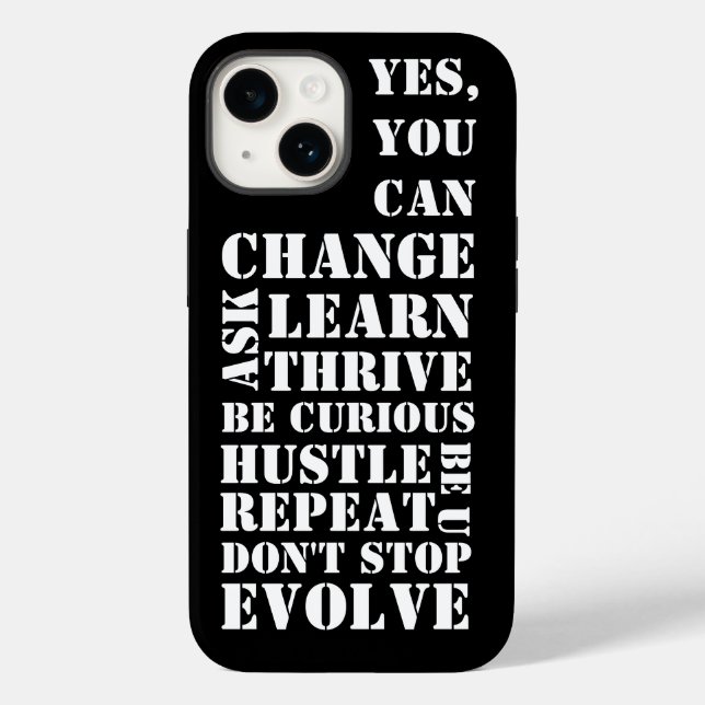 Black & White Retro Script Inspirational    Case-Mate iPhone Case (Back)