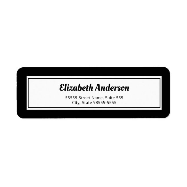 Black White Return Address (Front)