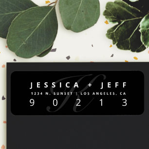 Black & White Return Address