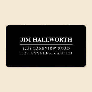 Black & White Return Address Label
