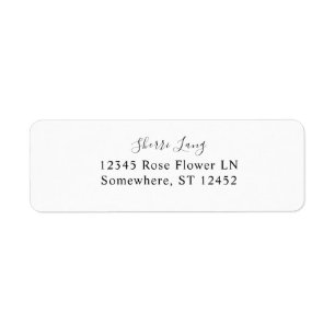 Black & White Return Address Label