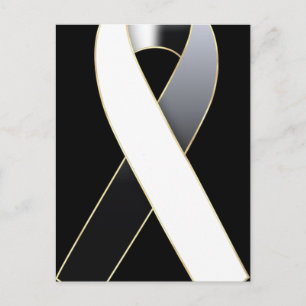 Black & White Ribbon Awareness Postcards