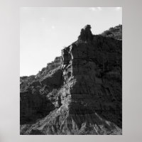 Black & White Rocky Cliff Landscape Vertical 16x20