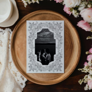 Black & White Romantic Gothic Photo Save The Date