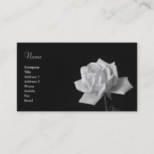 Black & White Rose Business Card