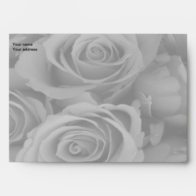 black & white roses envelope (Front)