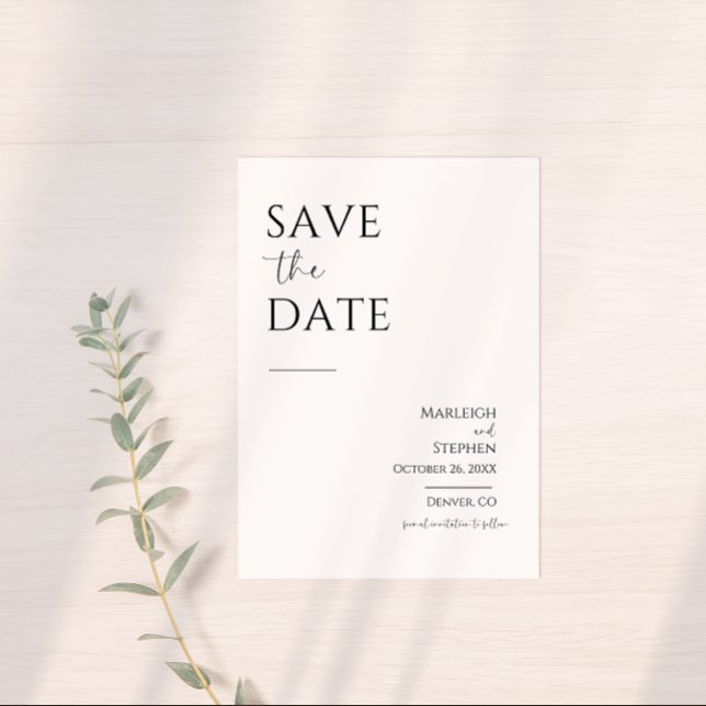 Black White Save the Date  (Creator Uploaded)