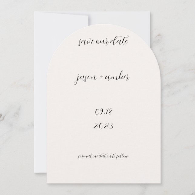 Black & White Save the Date Wedding Invitation (Front)