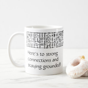 Black & White Schematica Personalised Mug