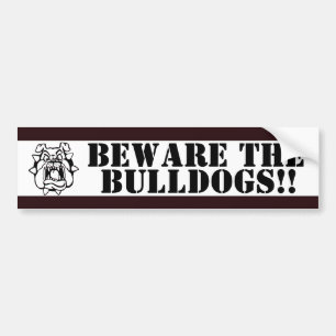 BLACK & WHITE SCHOOL COLORS BUMPER STICKER