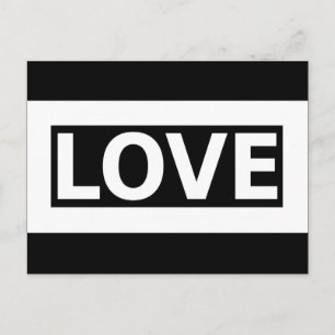 black & white / schwarz und weiß LOVE Grußkarte Postcard