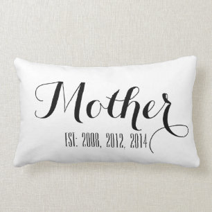 Black White Script   Mother's Day Pillow