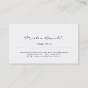 Black & White Script Simple Trendy Business Card