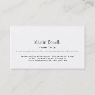 Black & White Script Trendy Business Card