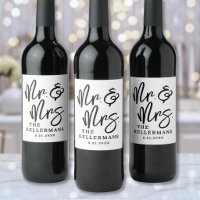 Black White Script Wedding