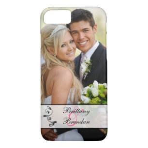 Black, White Scroll Custom Photo iPhone 7 Case