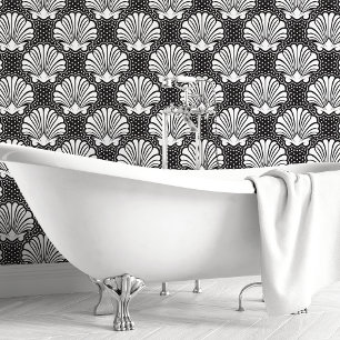 Black & White Seashell Wallpaper