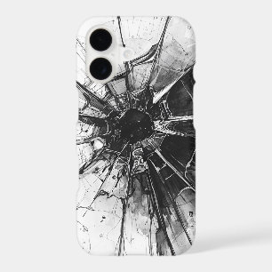 Black & White Shattered Glass iPhone 17 Case – Mod