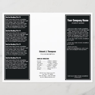 Black White Simple Border Brochure
