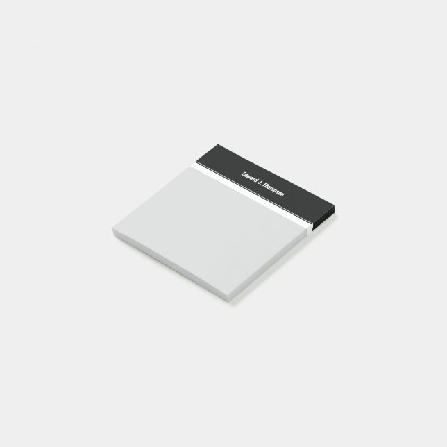 Black White Simple Border Post-it Notes (Angled)