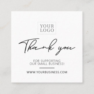 Black & White Simple Business Thank you Insert 
