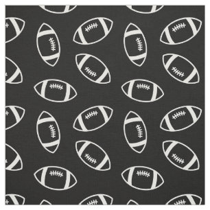 Black & White Simple Football Pattern Fabric