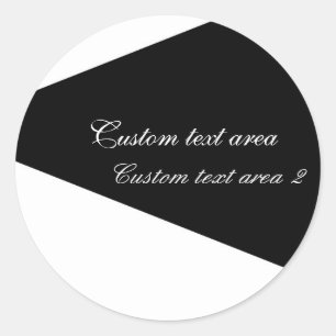 Black & White Simple Minimalist Classic Chic Classic Round Sticker