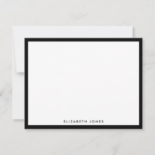 Black White Simple Modern Chic Classic Minimalist Card