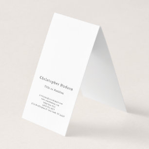 Black & White Simple Plain Minimalist Business Card