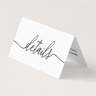 Black & White Simple Script With Photo Detail Card