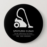 BLACK WHITE SIMPLE VACUUM CLEANER CLEANING SERVICE