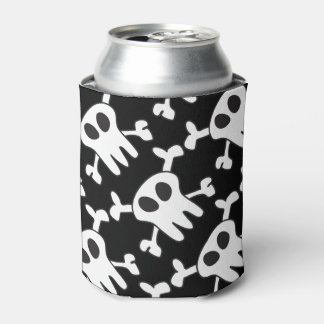 Black & White Skull Can Cooler