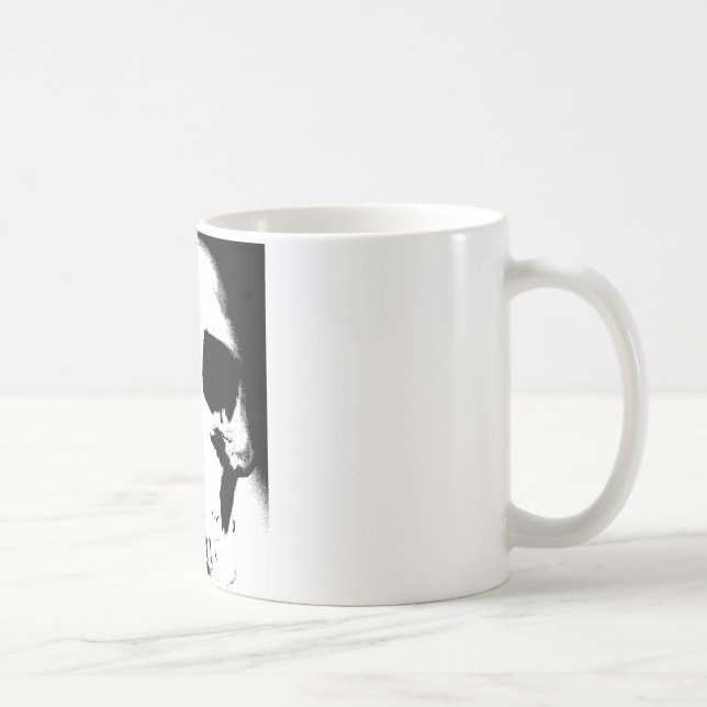 Black & White Skull Coffee Mug (Right)