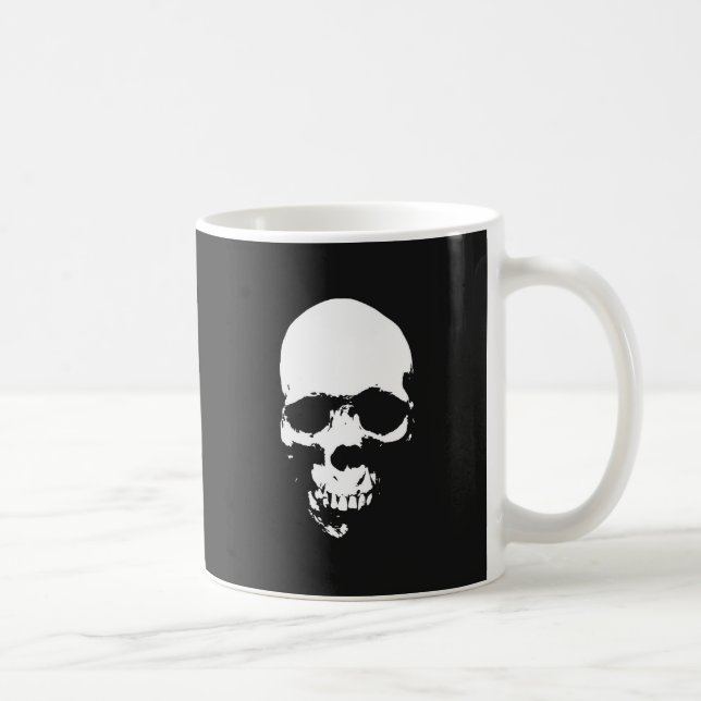 Black & White Skull Coffee Mug (Right)