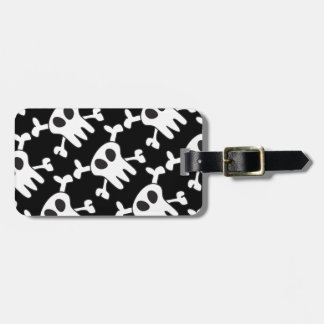 Black & White Skull Luggage Tag