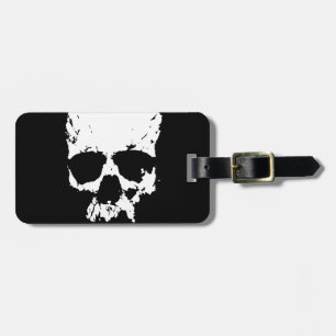 Black & White Skull Luggage Tag