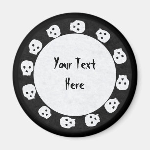 Black-white Skull Magnets