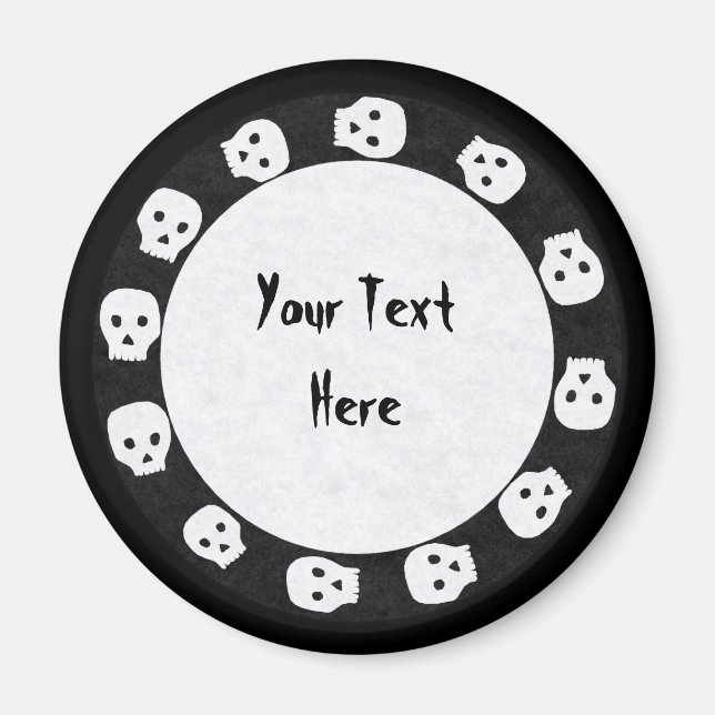 Black-white Skull Magnets (Front)